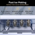 Igloo Self-Cleaning Countertop Ice Maker, 26 lbs. Per Day, 8 Pieces Every 7-8 Minutes, Aqua