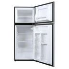 Galanz 4.6 Cu Ft Two Door Mini Refrigerator With Freezer, Stainless Steel - GL46TS5E