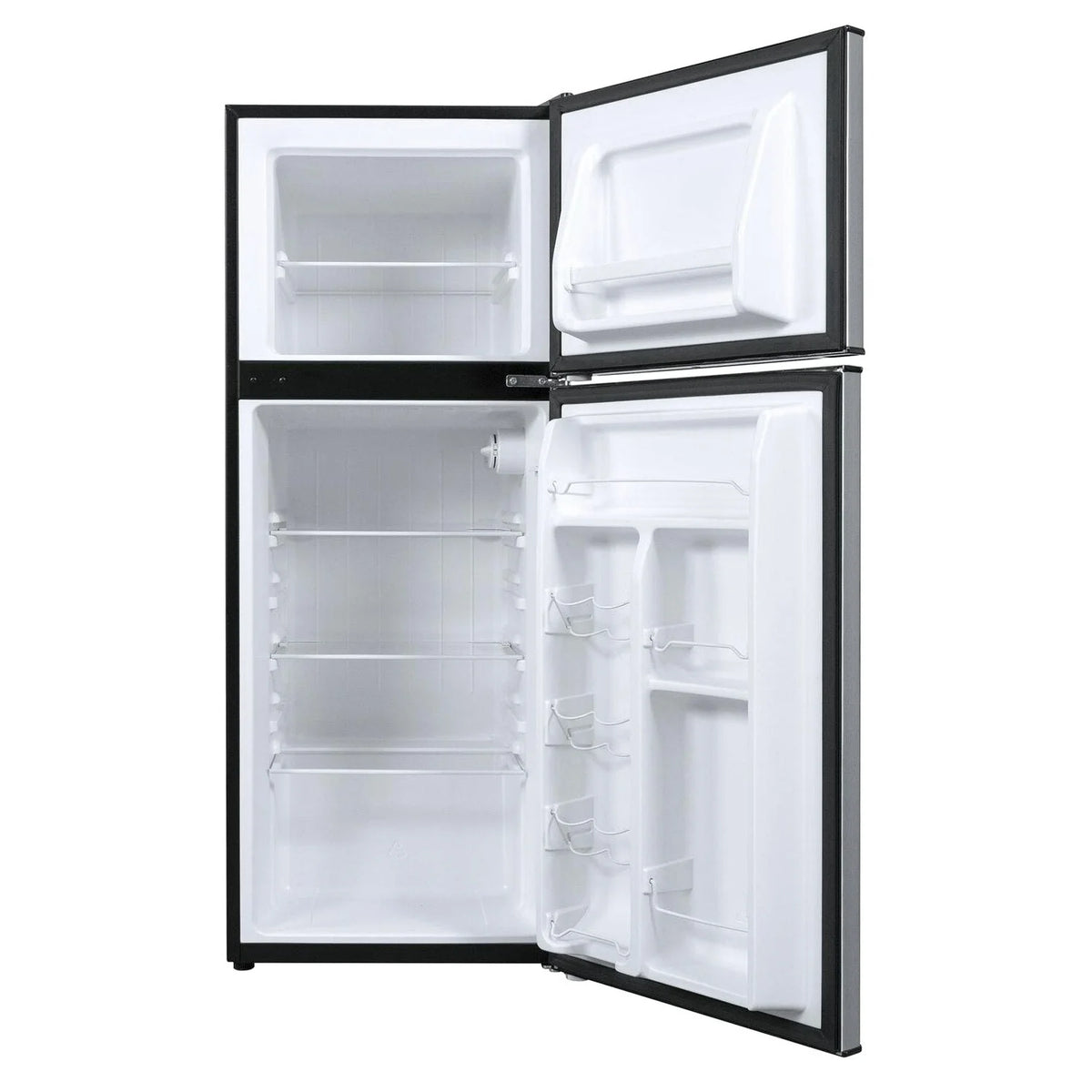 Galanz 4.6 Cu Ft Two Door Mini Refrigerator With Freezer, Stainless Steel - GL46TS5E