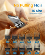 Dog Clippers for Thick Heavy Coats - Cordless Pet Grooming Trimmer