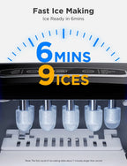 GoveeLife Smart Countertop Ice Maker, 2 L, 26 lbs Per 24 Hours, Two Ice Sizes