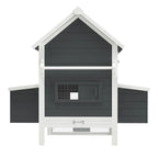 PawHut Large Chicken Coop, 162 in, For 6-8 Chickens, Storm Gray/Crystal White - D51-336V00CG