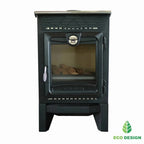 Indoor Wood Burning Cooking Stove 57cm x 55,5cm x 99,5cm, Matte Black - Stove 315