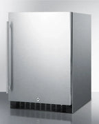 24in Wide Built-In All-Refrigerator With Stainless Steel Cabinet