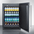 24in Wide Built-In All-Refrigerator With Stainless Steel Cabinet