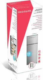 Frigidaire 21 in 7.5 Cu. Ft. Retro Top-Freezer Refrigerator, Standard Door Style, Stainless Look