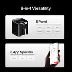 Typhur Sync AI Smart Air Fryer, 8QT Ceramic, Wireless Meat Thermometer, 450F, 120V
