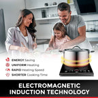 RapidTherm Portable Induction Cooktop Hot Plate, 1800W, 8 Temperature Levels