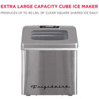 Frigidaire Countertop Clear Square Ice Maker, 40 lbs. Per Day - Stainless Steel