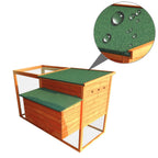 PawHut 64in Large Wooden Chicken Coop Kit With Outdoor Run And Nesting Box