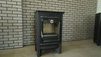 Indoor Wood Burning Cooking Stove 57cm x 55,5cm x 99,5cm, Matte Black - Stove 315