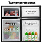 Devanti Bar Fridge Mini Freezer Refrigerator, 80L, Black