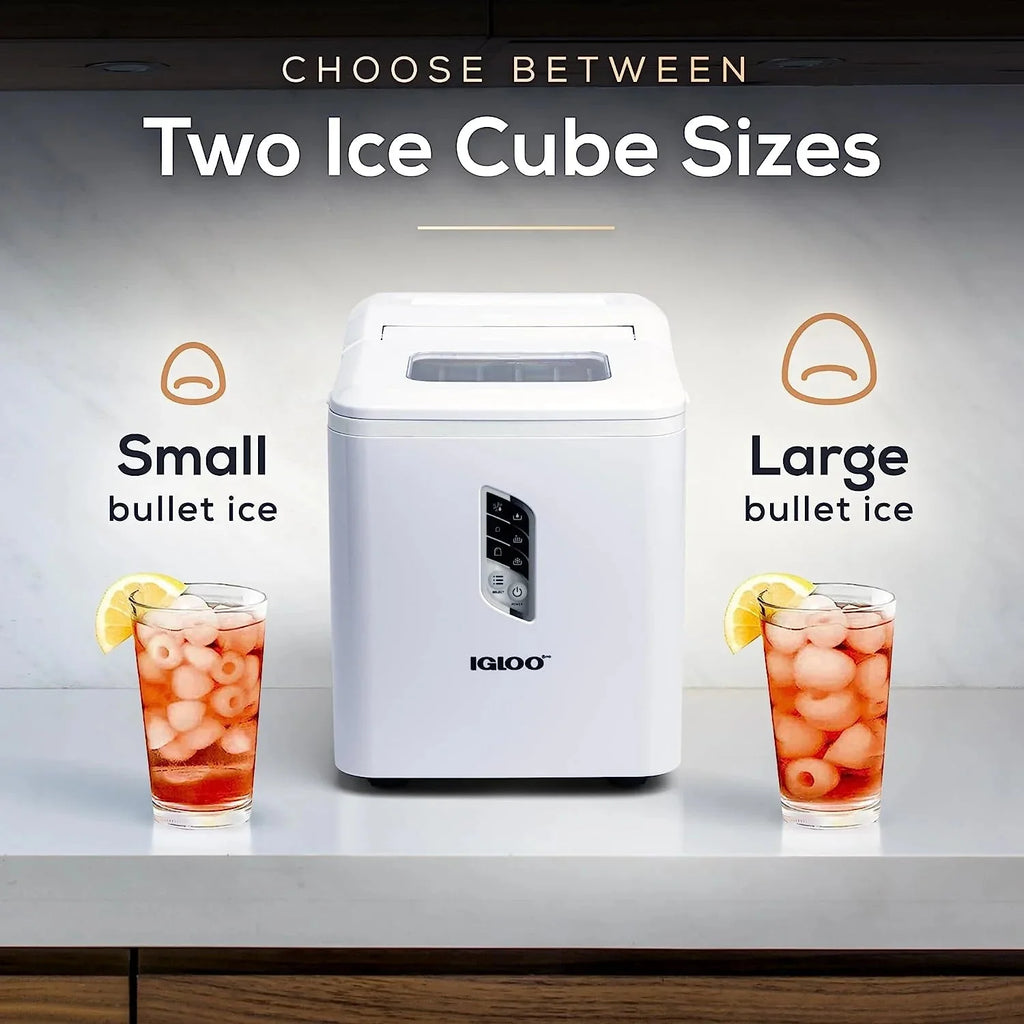 Igloo Self-Cleaning Countertop Ice Maker, 1.5 qt, 26 lbs/24 Hours, Aqua