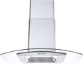 Wall Mount Range Hood 30 inch Convertible Tempered Glass 3-Speed 450 CFM - 3375B
