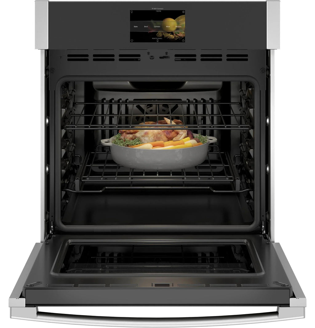 GE APPLIANCES Single Wall Electric Oven, Black Stainless Steel - PKS7000SNSS