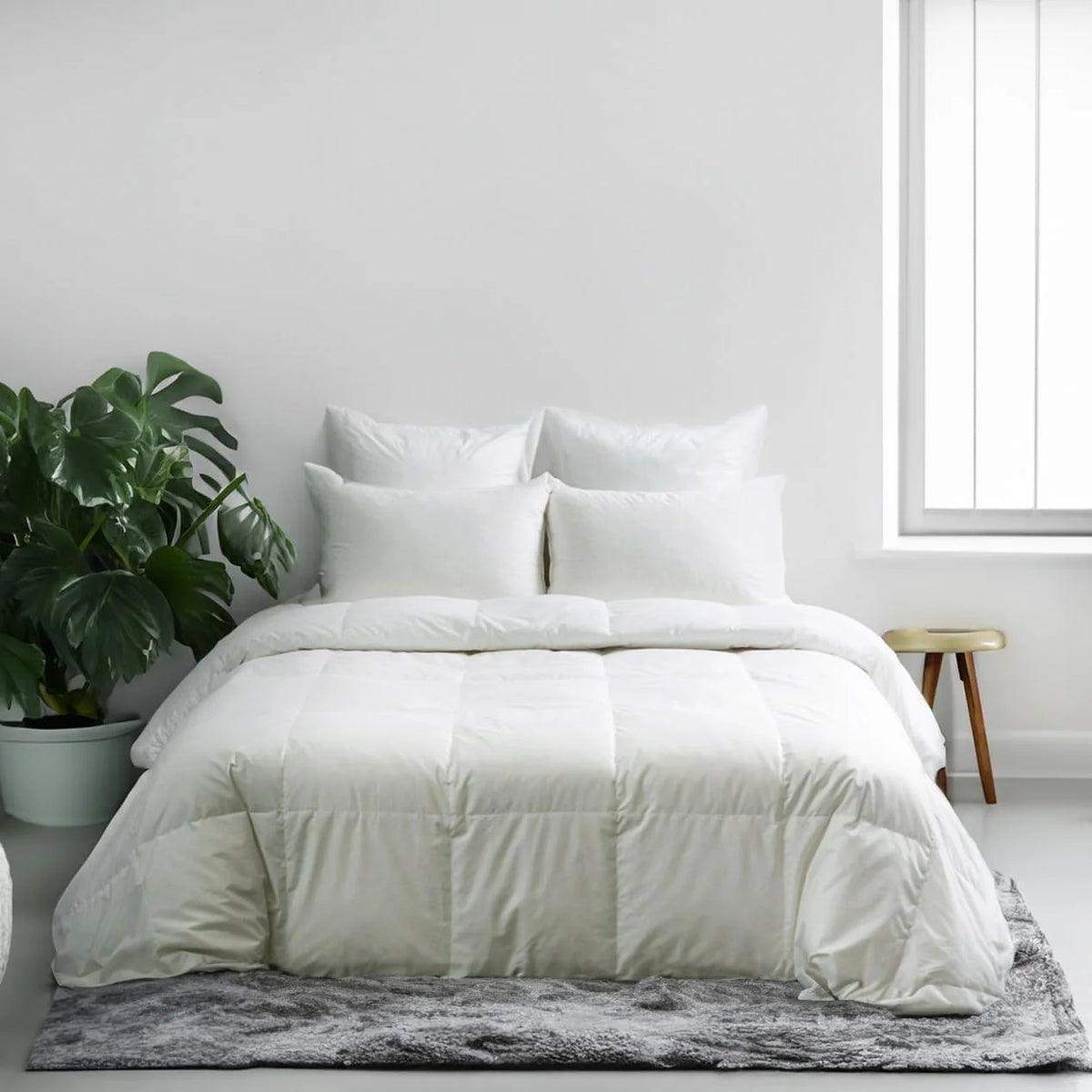 Highland Feather European White Duck Down Comforter, Full, Winter, 725 Fill Power - Tencel Organic Cotton Shell