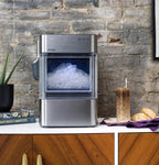 GE Profile Opal 2.0 Ultra Nugget Ice Maker With Scale Inhibiting Filter, Scoop, 38 lbs In 24 Hours, WiFi - Stainless Steel