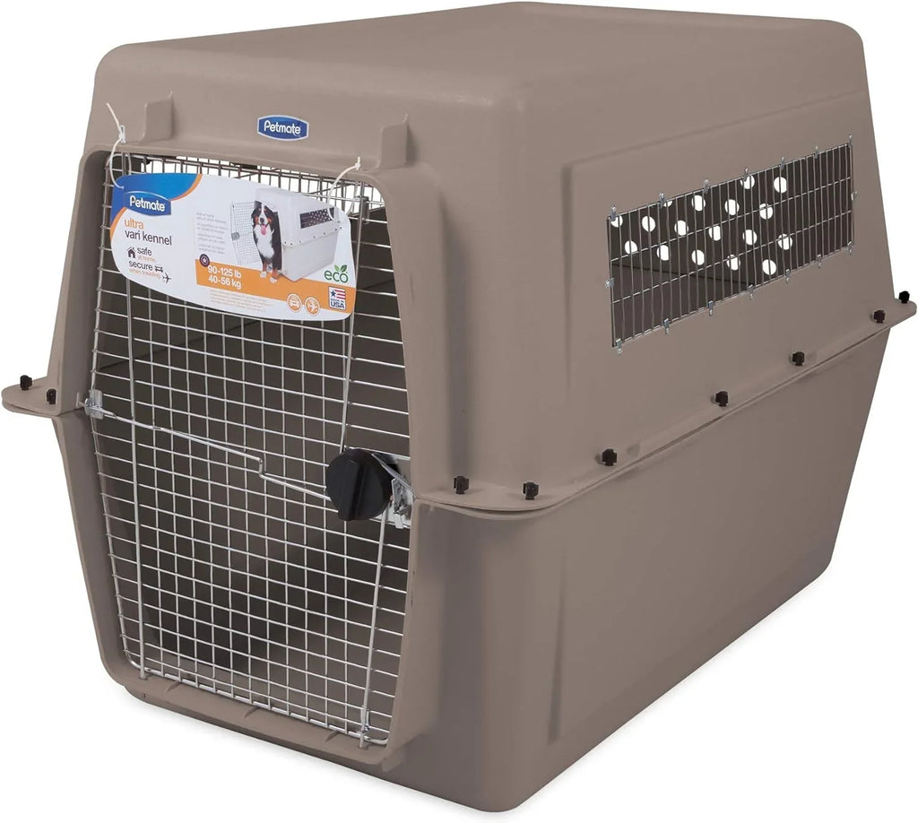 Petmate Ultra Vari Dog Travel Kennel, 48 in Long, 90 to 125 lbs - Taupe Black