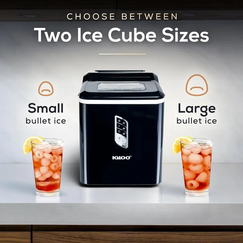 Igloo Portable Automatic Ice Maker, 26 lbs/Day, 1.5-Quart Water Tank - Self-Cleaning