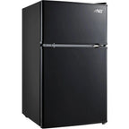 Arctic King Two-Door Mini Fridge With Freezer, 3.2 Cu ft, 18.5 in x 19.4 in x 33.3 in, Stainless Steel - E-Star