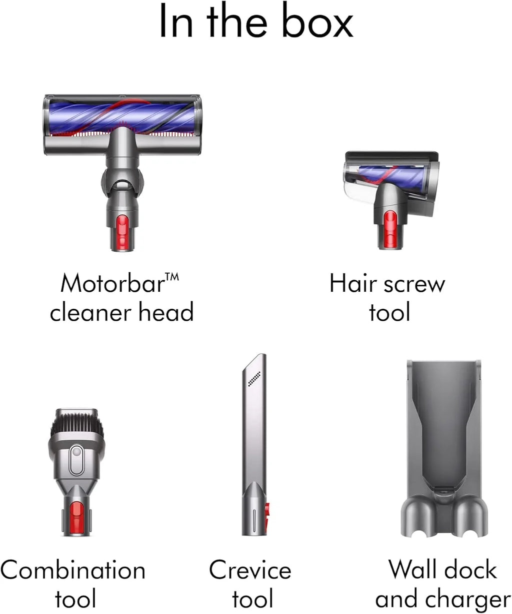 Dyson Cordless Stick Vacuum Cleaner, 0.14 Gallons, Silver/Nickel - V8 SV25