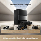 MOVA Robot Vacuum Cleaner With Removable Liftable Mop And 19,000Pa Suction - P50 Pro Ultra