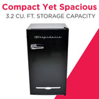 Frigidaire Retro Bar Fridge, 3.2 Cu. Ft., Pink, 65-Watt - EFR376-C-PINK
