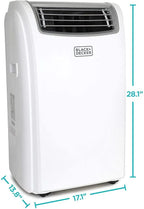 BLACK+DECKER Portable Air Conditioner With Heat, 14,000 BTU, White