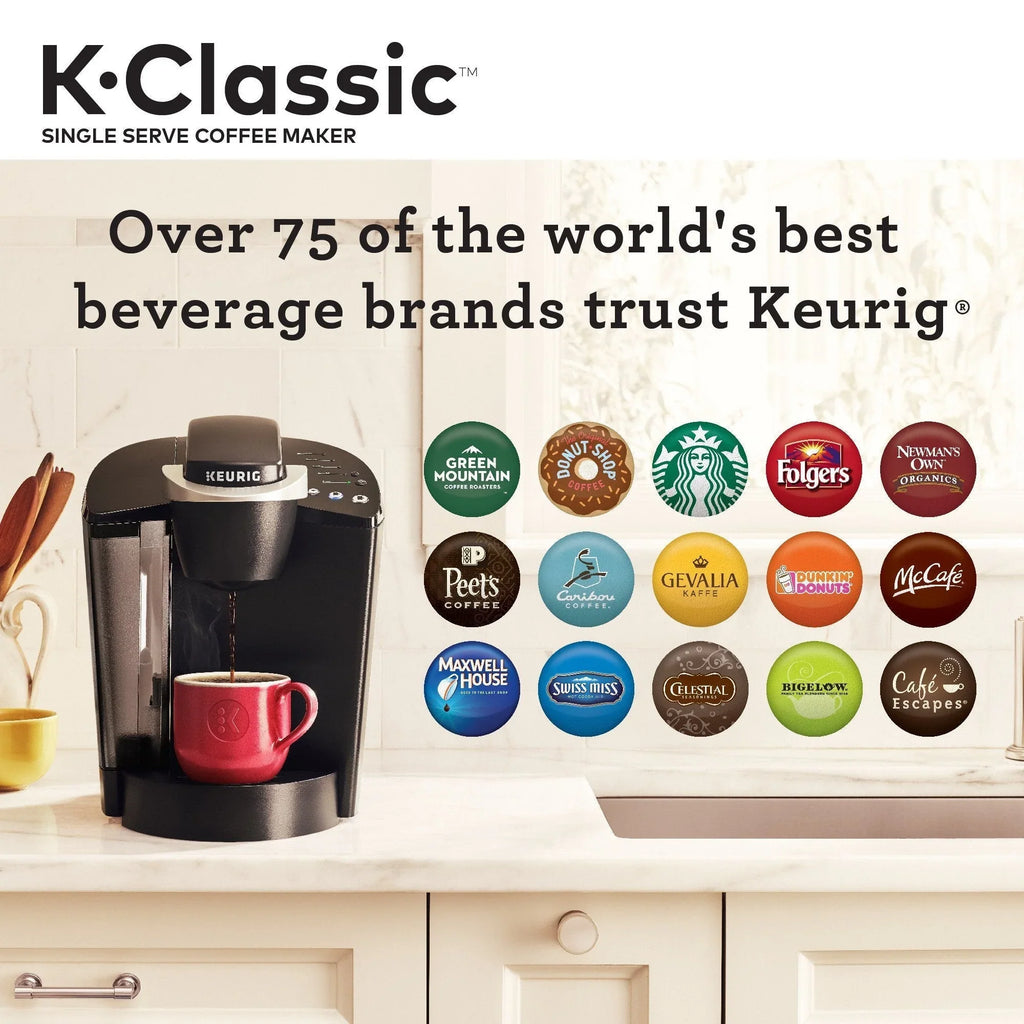 Keurig Single Serve K Cup Pod Coffee Maker, Black - K Classic