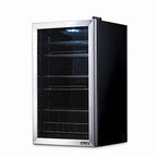 NewAir Beverage Refrigerator Cooler, 126 Cans, 3.4 Cubic Feet, Stainless Steel - AB-1200