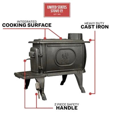 Logwood Cast Iron Wood Stove, 900 Sq. Ft., EPA Exempt - 1269E