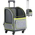 Katziela Pet Backpack Carrier With Removable Wheels And Telescopic Handle - Hybrid Adventurer