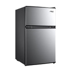 Arctic King Two-Door Mini Fridge With Freezer, 3.2 Cu. Ft., Stainless Steel