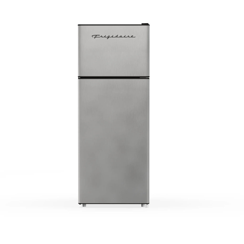 Frigidaire 21 in 7.5 Cu. Ft. Retro Top-Freezer Refrigerator, Standard Door Style, Stainless Look