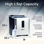 Igloo Self-Cleaning Countertop Ice Maker, 1.5 qt, 26 lbs/24 Hours, Aqua