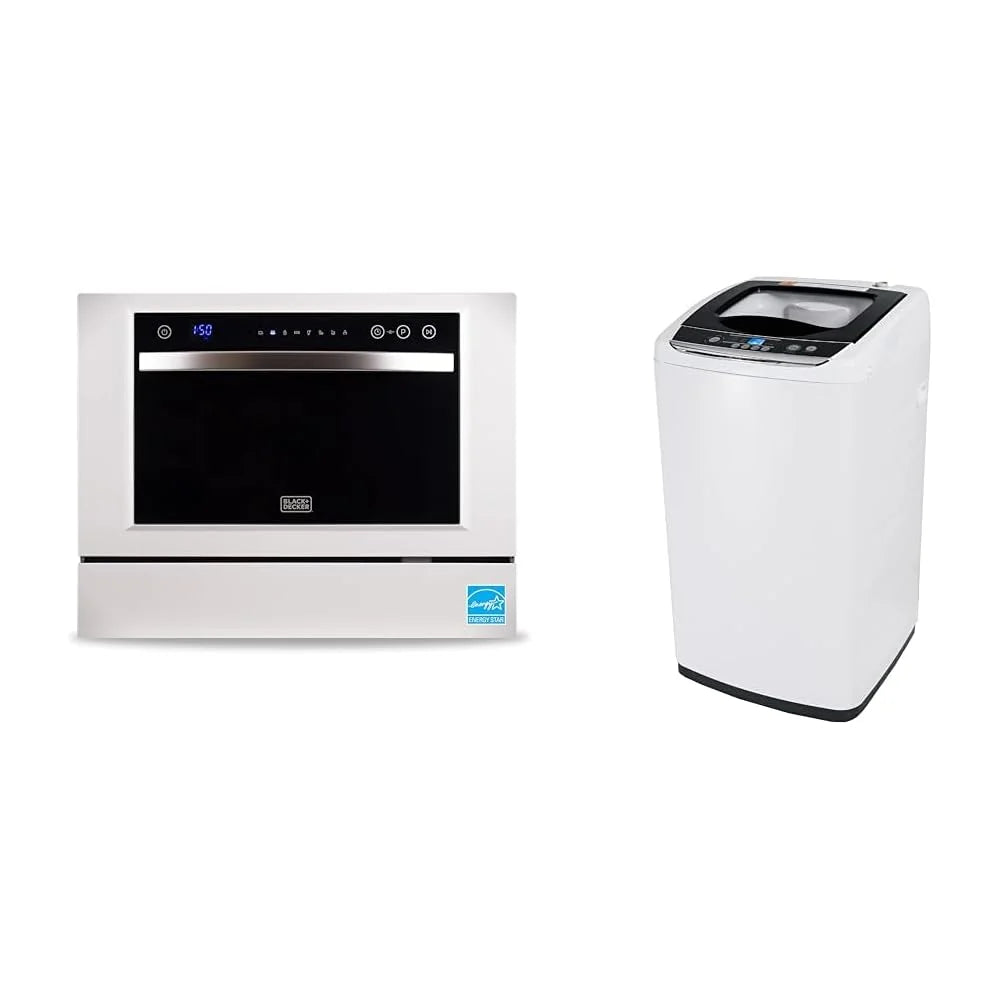 6-Place Setting Portable Dishwasher And 0.9 Cubic Feet Washer Bundle