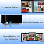 Mainstays 1.7 Cu. Ft. Single Door Mini Refrigerator, Stainless Steel Look