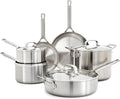 GreenPan x Bobby Flay 10 Piece Stainless Steel Tri-Ply Cookware Set - 8QT Stockpot