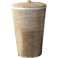 AGM Home Store DWBA Malacca Single Hamper Laundry Basket With Lid 15x25in - Rattan