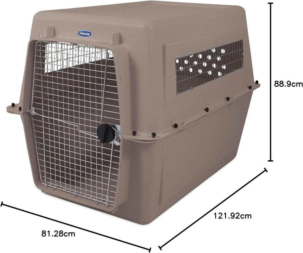 Petmate Ultra Vari Dog Travel Kennel, 48 in Long, 90 to 125 lbs - Taupe Black