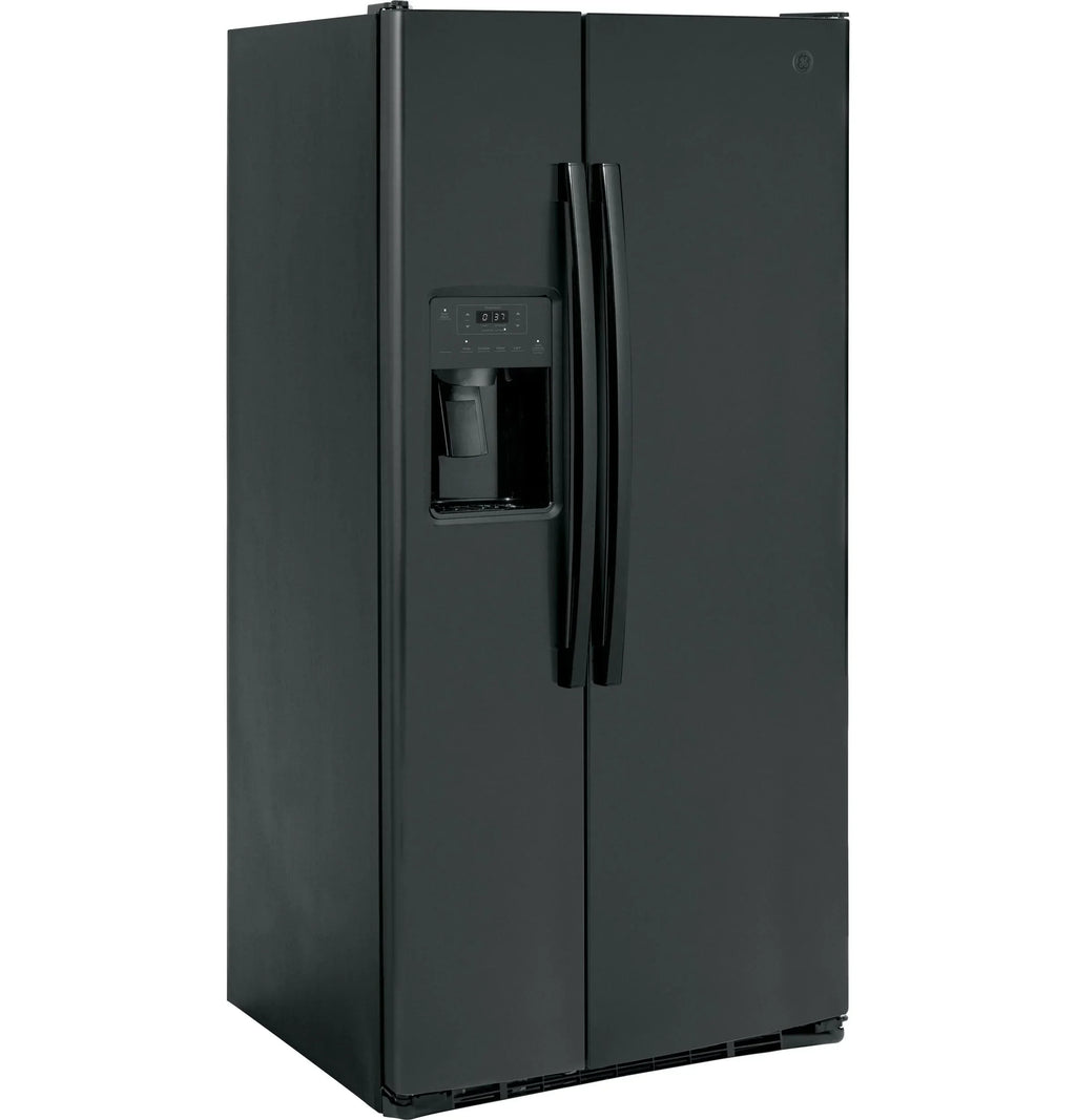 GE APPLIANCES Side By Side Freestanding Refrigerator - GSS23GGPBB