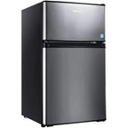 3.1 Cu. Ft. 2-Door Compact Refrigerator With Freezer, LED Light And Crisper Drawer