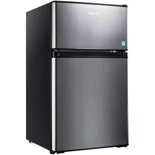 3.1 Cu. Ft. 2-Door Compact Refrigerator With Freezer, LED Light And Crisper Drawer