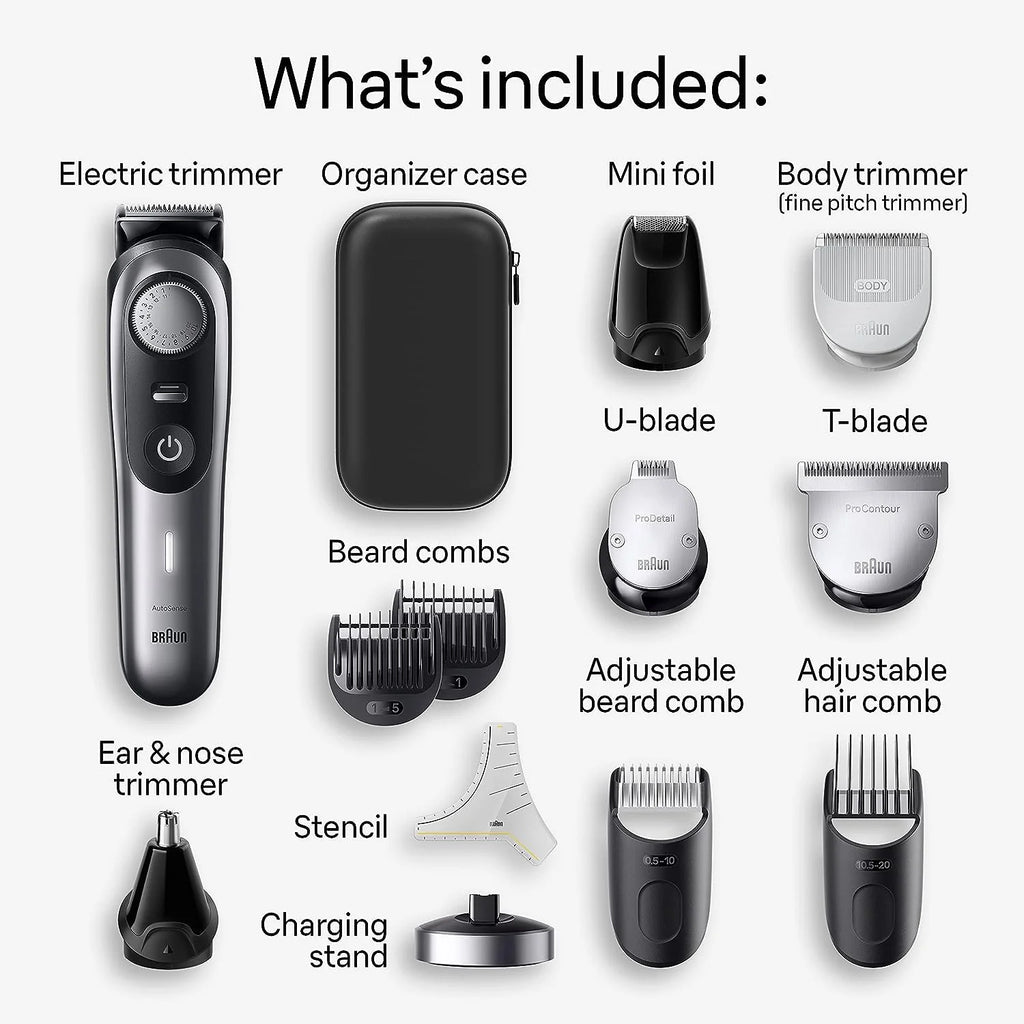 Men's 13-in-1 Grooming Kit With Beard Trimmer, Hair Clipper And Body Groomer
