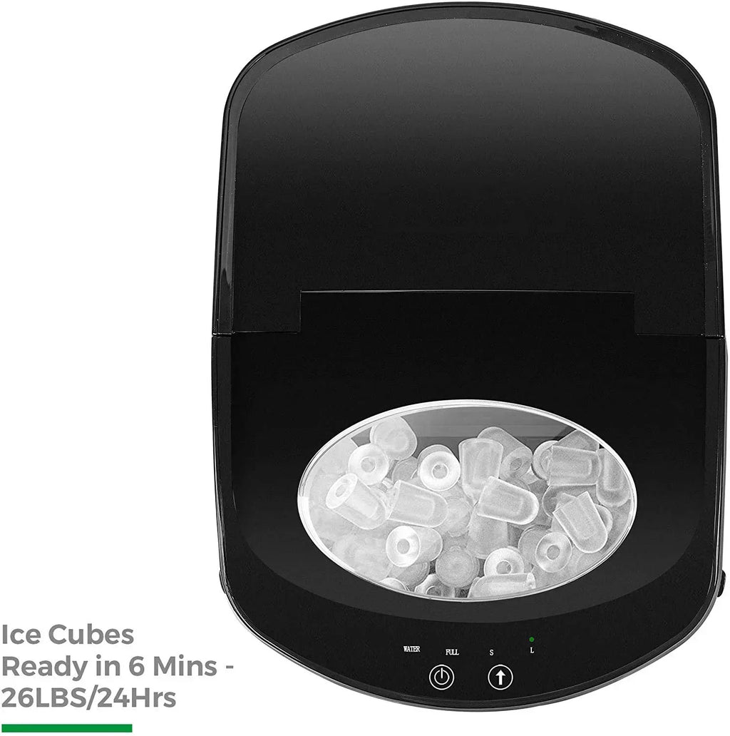 Caynel Portable Ice Maker, 26 lbs/24 Hrs, 2 Ice Sizes, 2-Liter/68 oz Water Reservoir