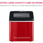 Frigidaire Countertop Clear Square Ice Maker, 40 lbs. Per Day - Stainless Steel