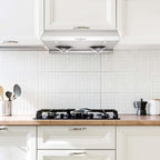 Hauslane Under Cabinet Range Hood 30-inch Full Stainless Steel, Fits 6 Inch Round Ducts - C100
