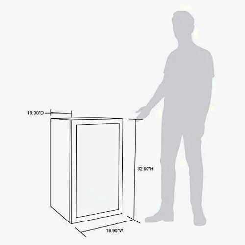 NewAir Beverage Refrigerator Cooler, 126 Cans, 3.4 Cubic Feet, Stainless Steel - AB-1200