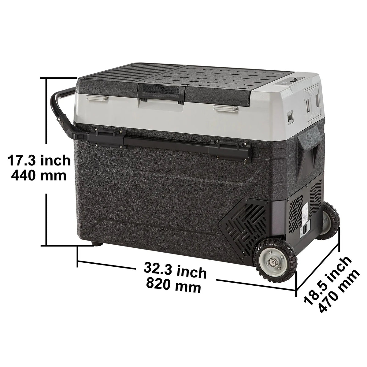 VEVOR Dual-Zone Car Refrigerator Freezer, 48QT - T45K
