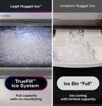 GE Profile Opal 2.0 Ultra Nugget Ice Maker With Scale Inhibiting Filter, Scoop, 38 lbs In 24 Hours, WiFi - Stainless Steel